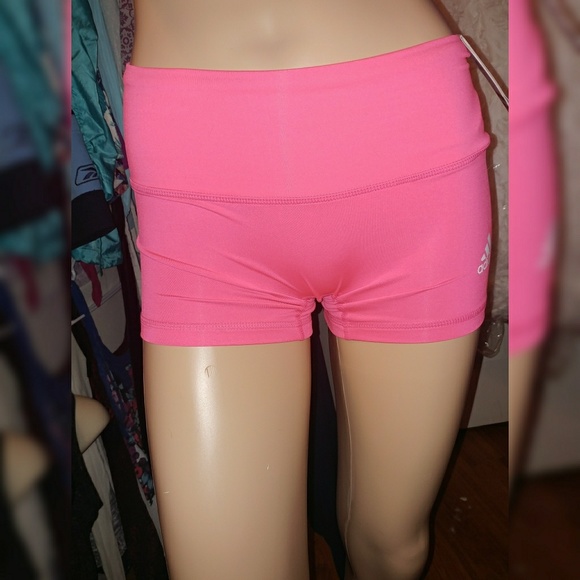 🆕Adidas | pink 4" tight climalite shorts - Picture 2 of 7